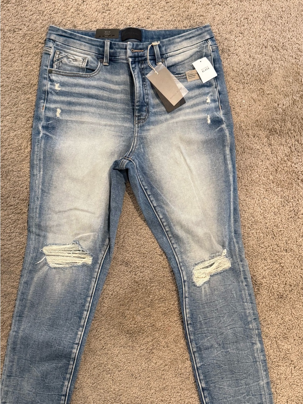 Buckle Light Blue Skinny Jeans - Picture 2 of 2